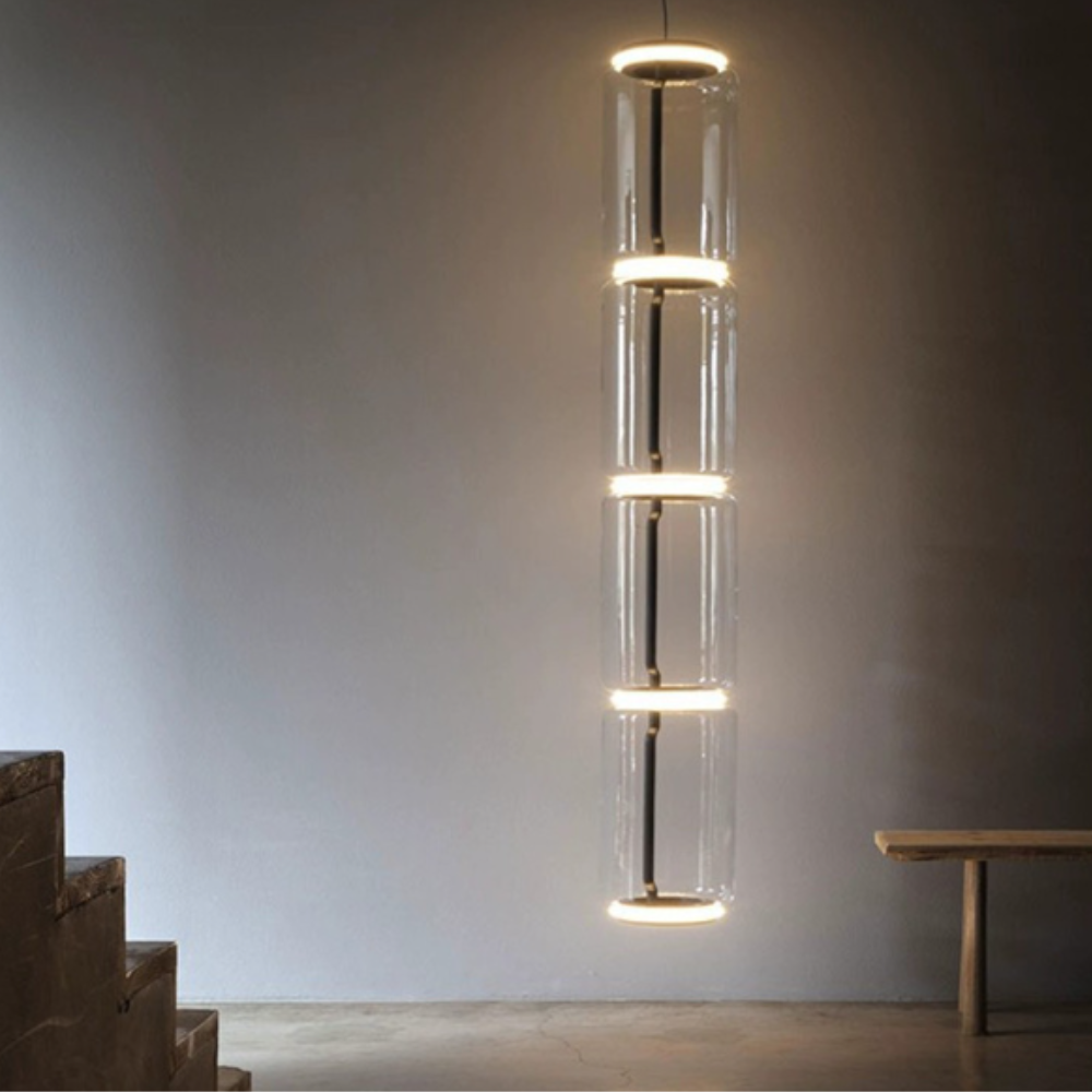 Valentina Minimalist Combination Glass Pendant Light, Clear - Neutral Decor
