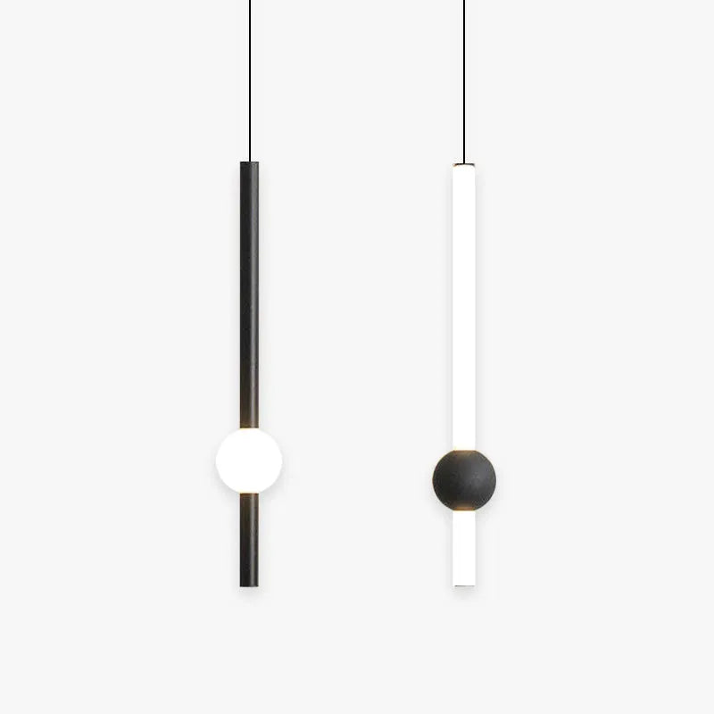 Arisha Minimalist Linear Globe Glass Pendant Light, Bedroom - Neutral Decor
