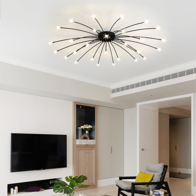 Arisha Art Deco Starry Flush Mount Ceiling Light - Neutral Decor