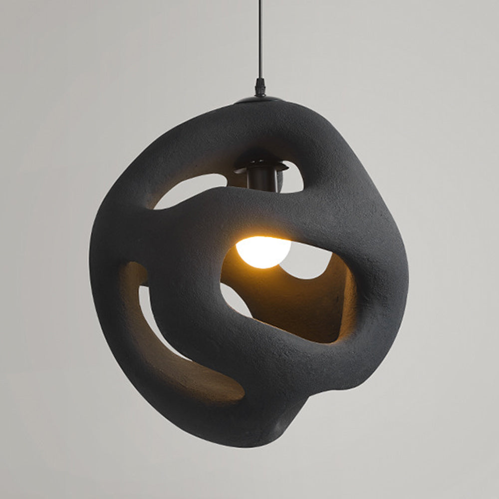 Avi Modern Metal/Resin White/Black Pendant Light - Neutral Decor