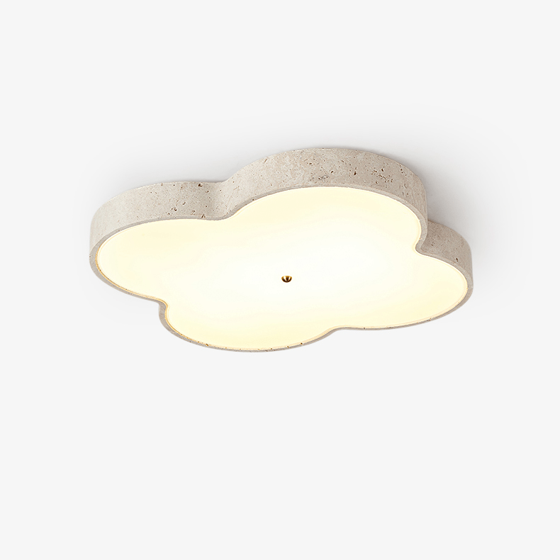 Aethel Cloud Travertine Ceiling Lamp-Neutral Decor
