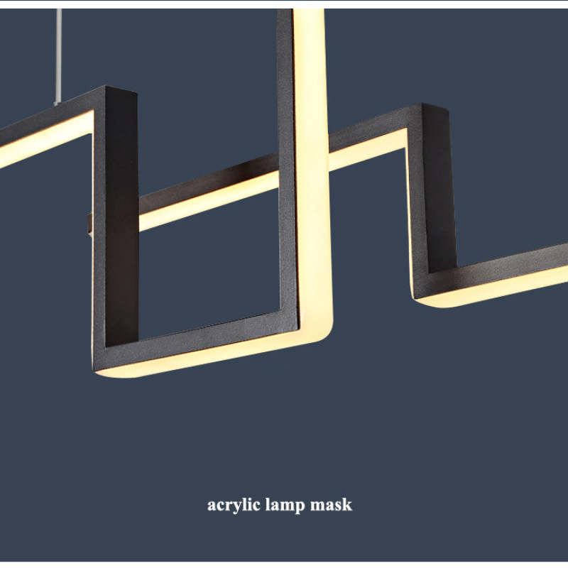 Arisha Designer Linear Metal Pendant Light, Black/Gold - Neutral Decor