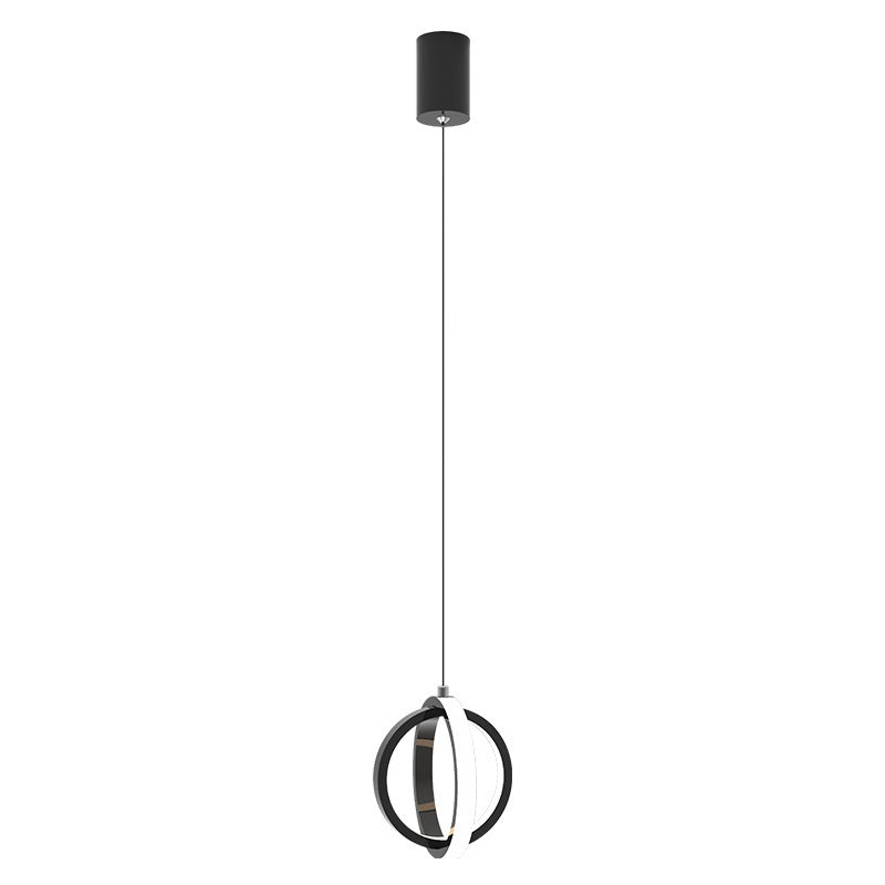 Kristy Pendant Light Spherical Modern, Metal, Black/Gold, Kitchen - Neutral Decor