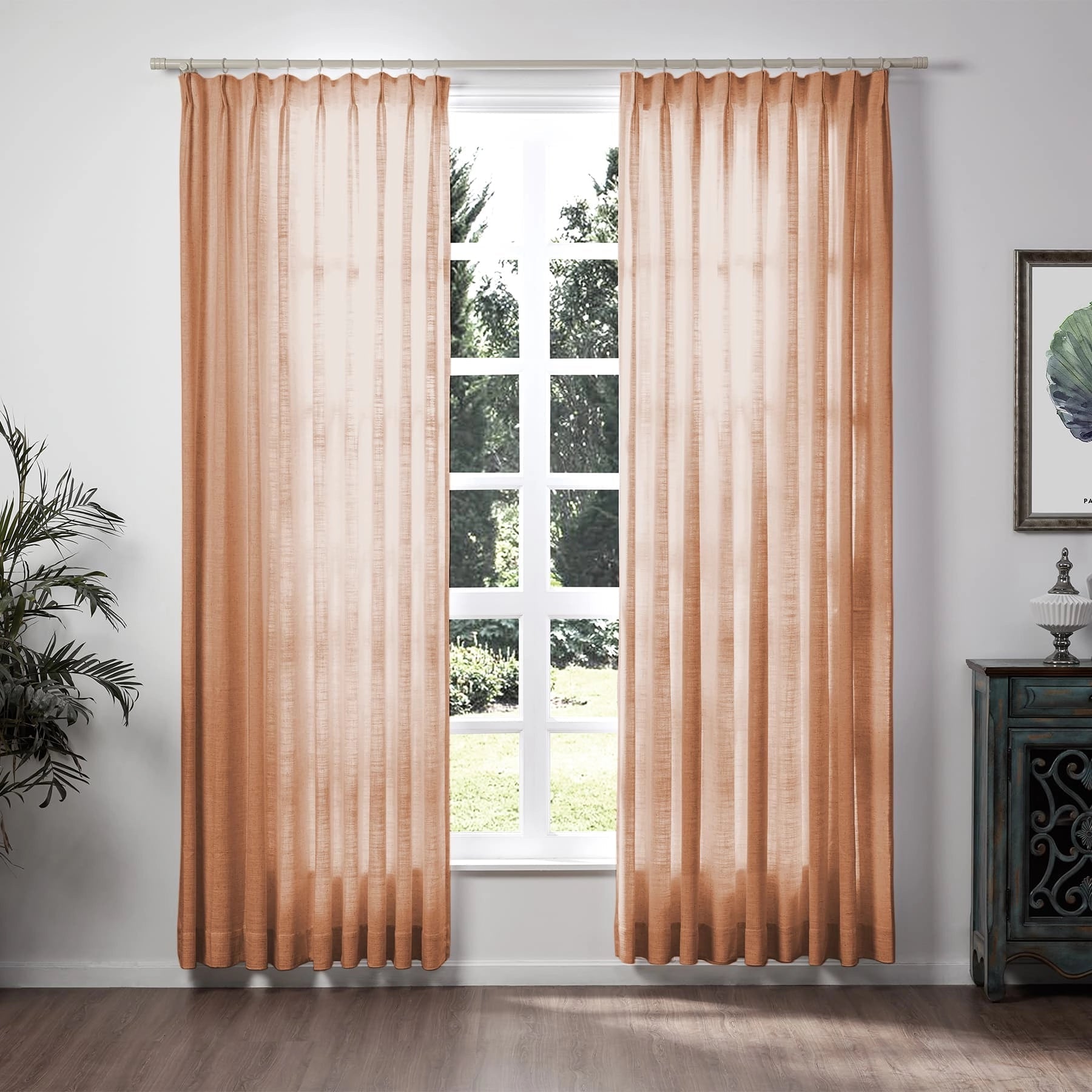 Lily Linen Curtains & Drapes Soft Top-Neutral Decor