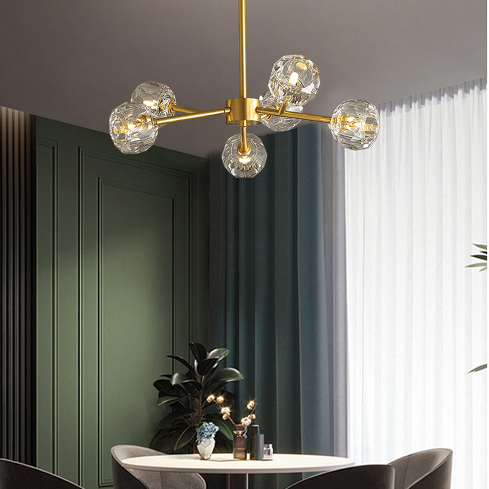 Valentina Modern Blown Metal Pendant Light, Gold - Neutral Decor