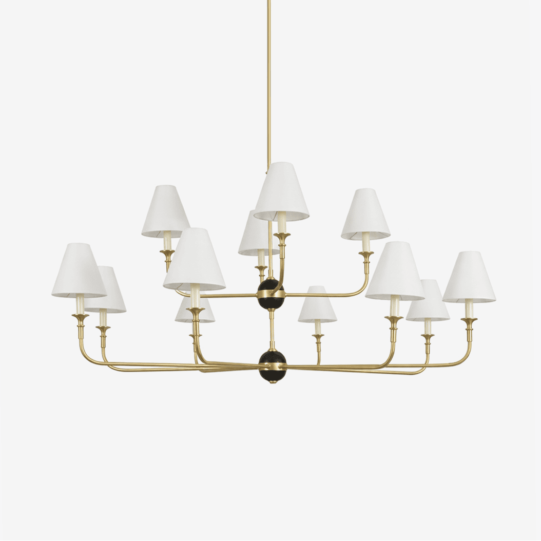 Astris Brass Chandelier-Neutral Decor