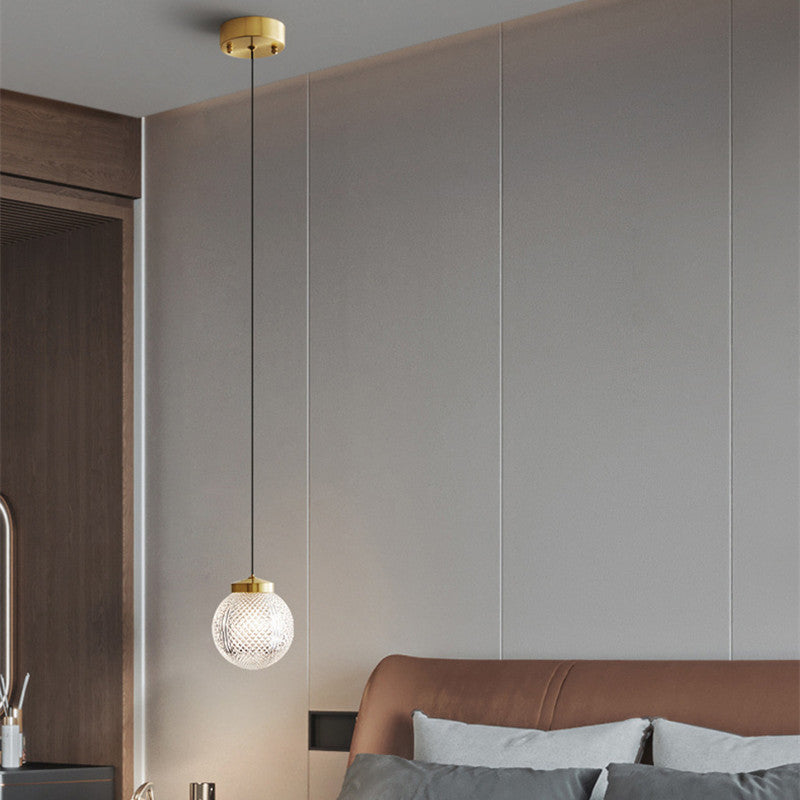 Arisha Modern Circle Glass Pendant Light for Bedroom & Hotel - Neutral Decor