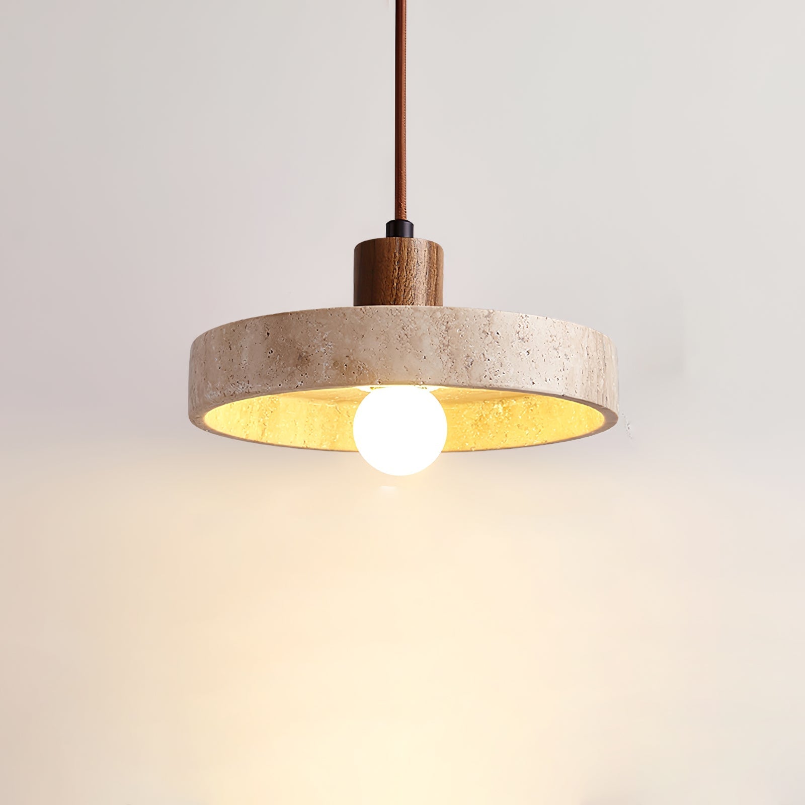 Varix Travertine Pendant Light-Neutral Decor