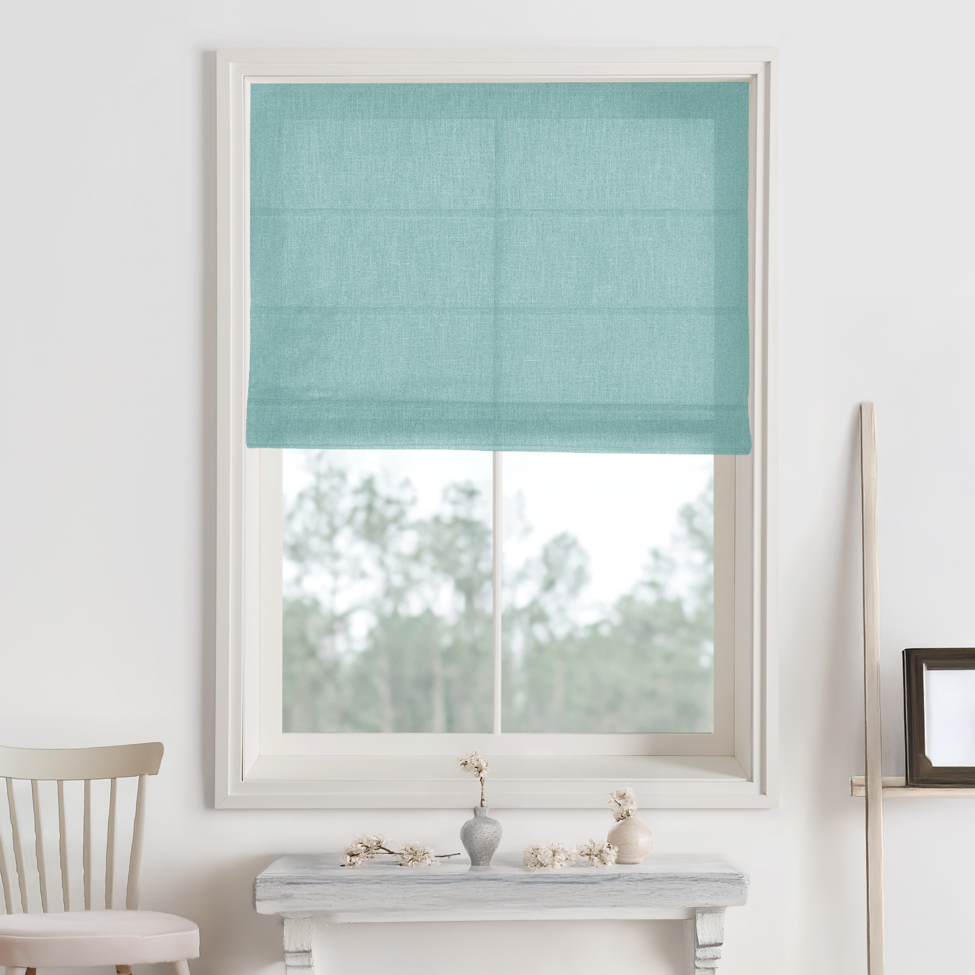 Bella Cotton Roman Shades & Blinds-Neutral Decor