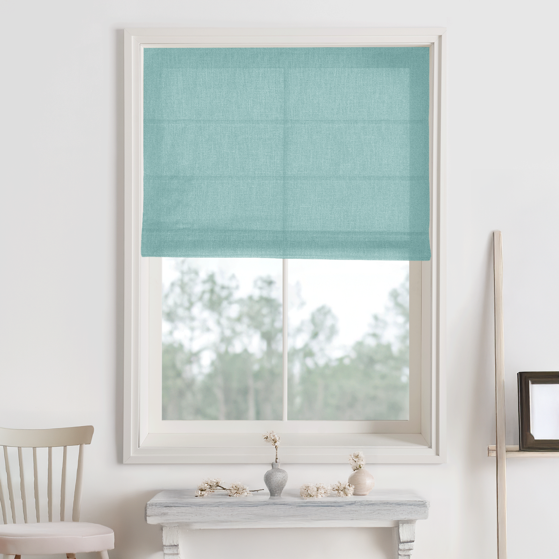 Bella Cotton Roman Shades & Blinds-Neutral Decor
