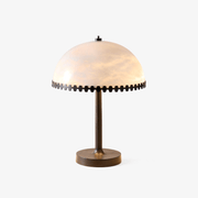 Nuxs Elegant Alabaster Dome Table Lamp-Neutral Decor