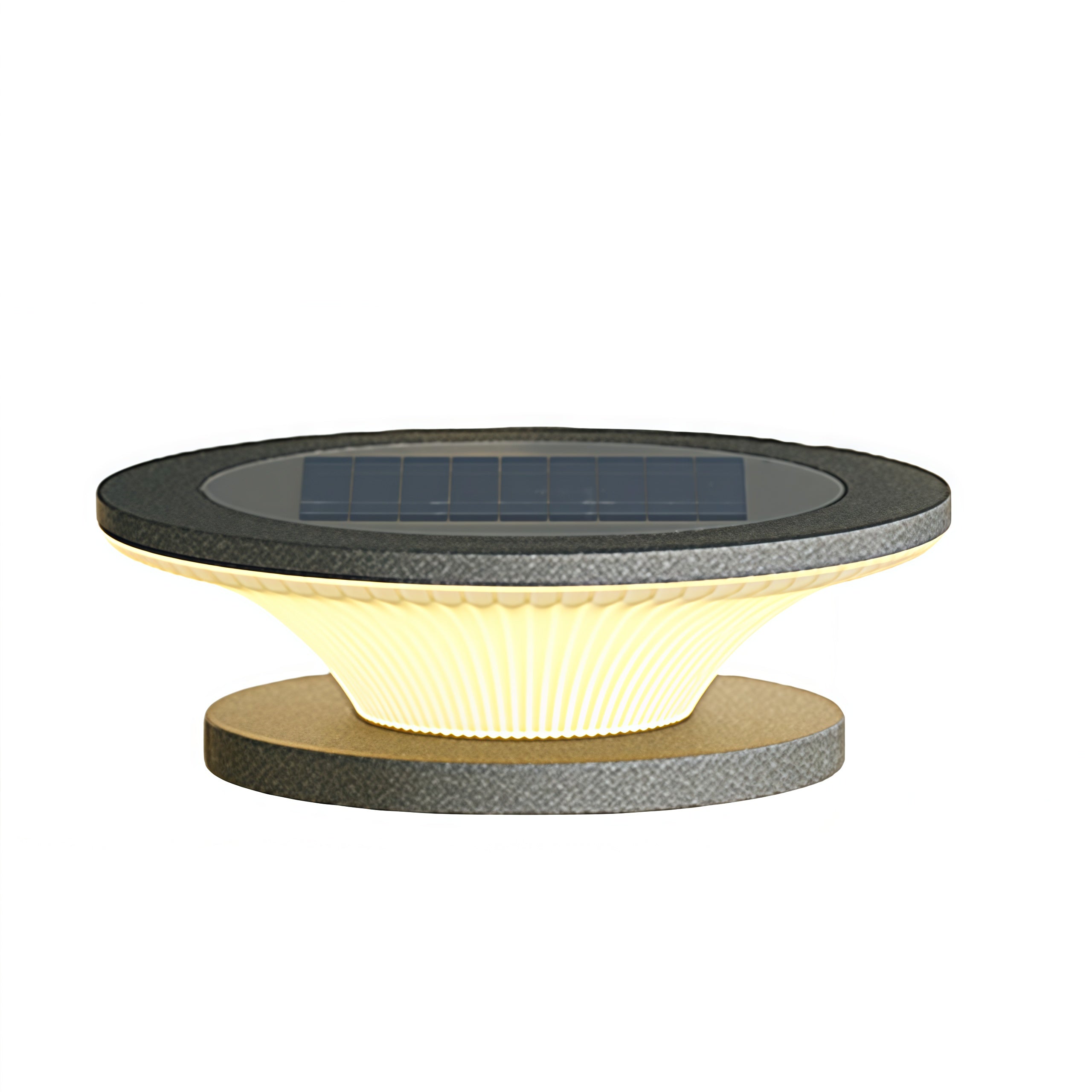 Elijah Round Modern Steel Outdoor Patio Pillar Lights