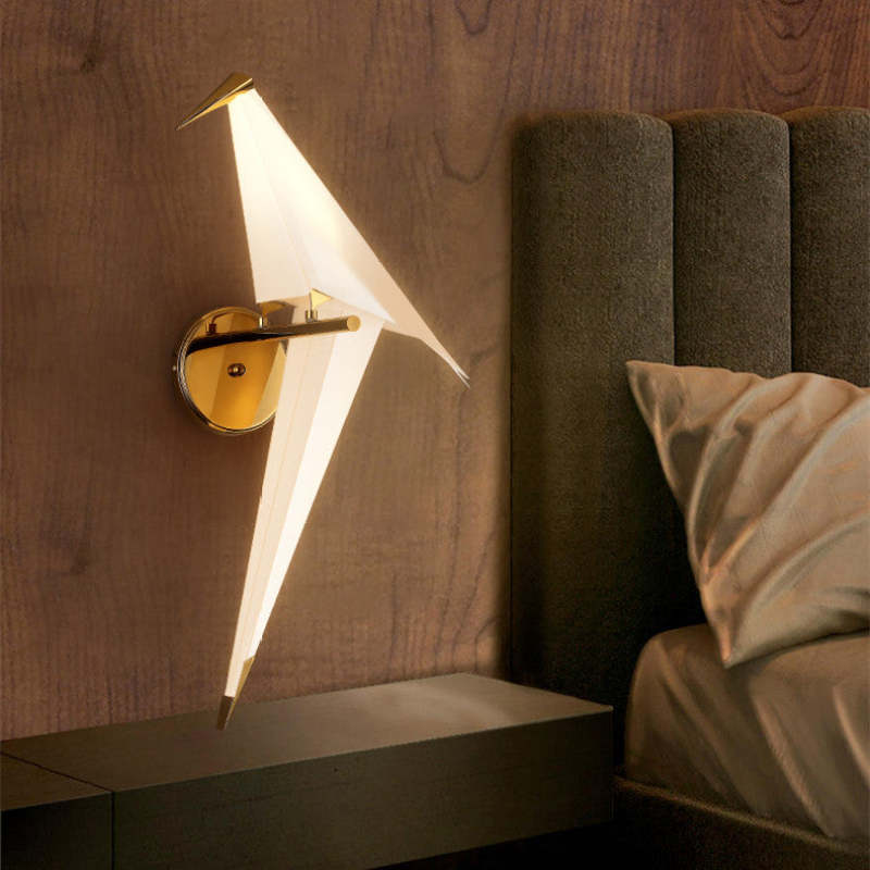 Arisha Wall Lamp Bird Vintage/Art-Deco, Metal/Acrylic, Bedroom - Neutral Decor