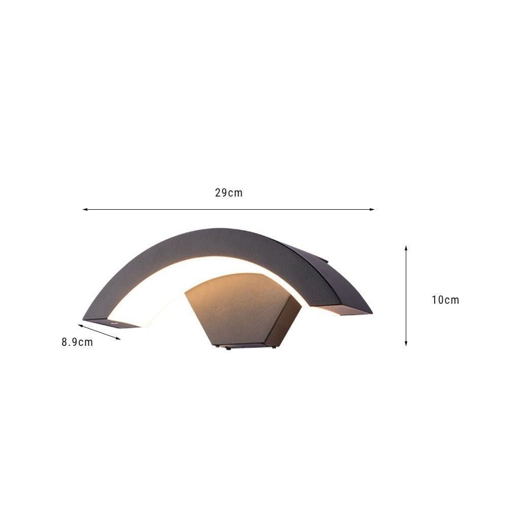 Irvin Classic Curved Glow LED Outdoor Sconce Wall Light