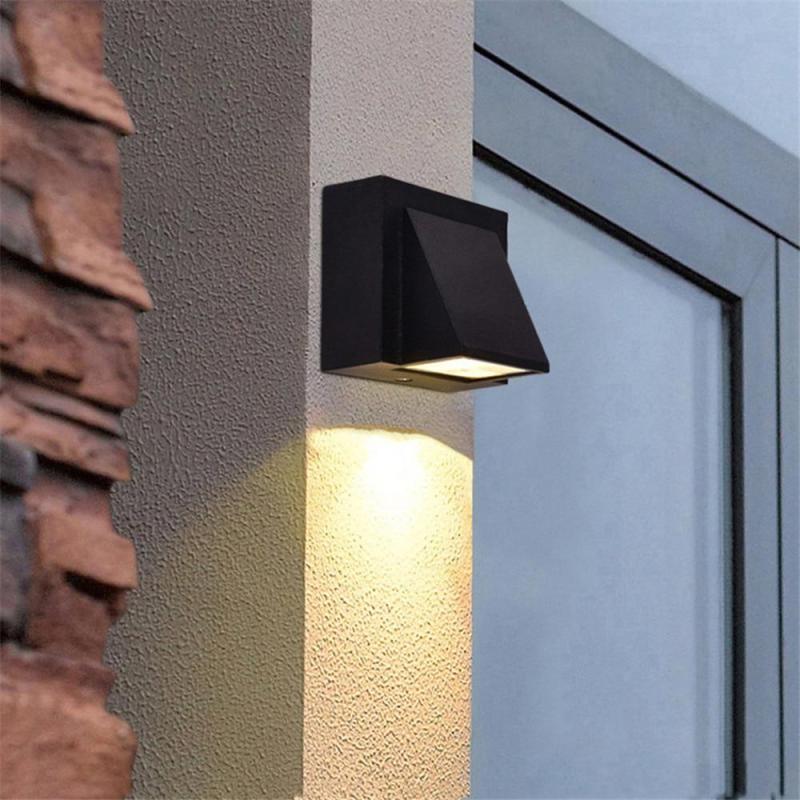 Vexto Modern Black Metal LED Outdoor Wall Lamp-Neutral Decor
