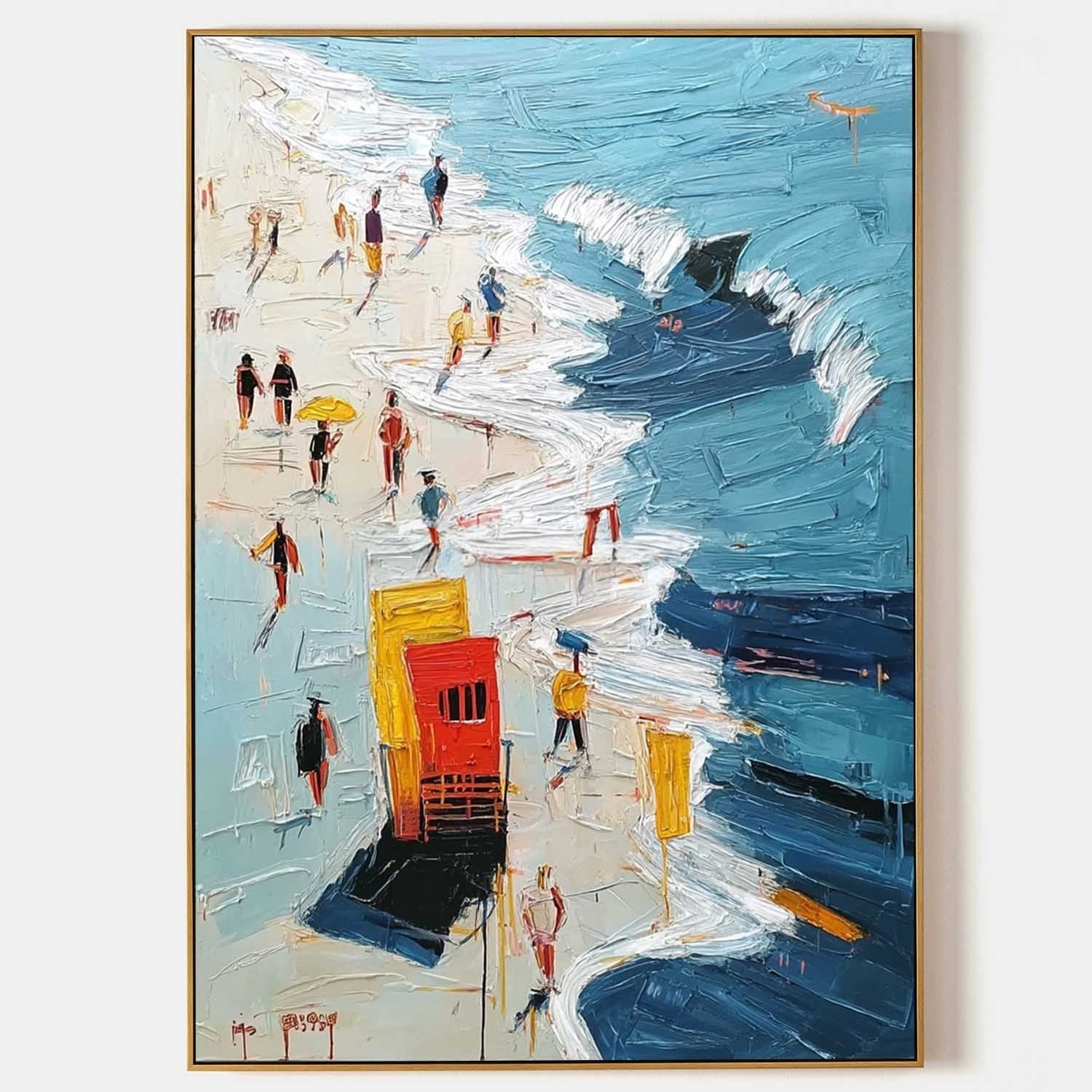 Wall Art Sunny Textured Beach Umbrella - Neutralighting