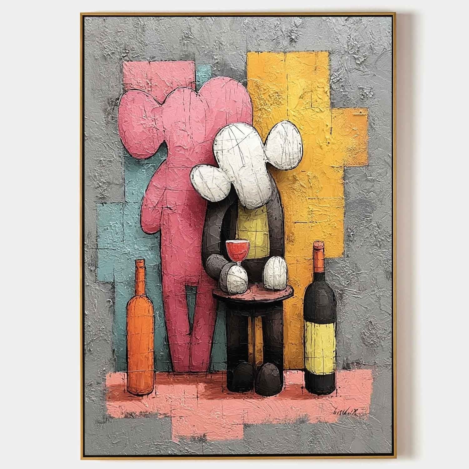 Wall Art Vertical Pop Art Cartoon Character Scene Playful - Neutralighting