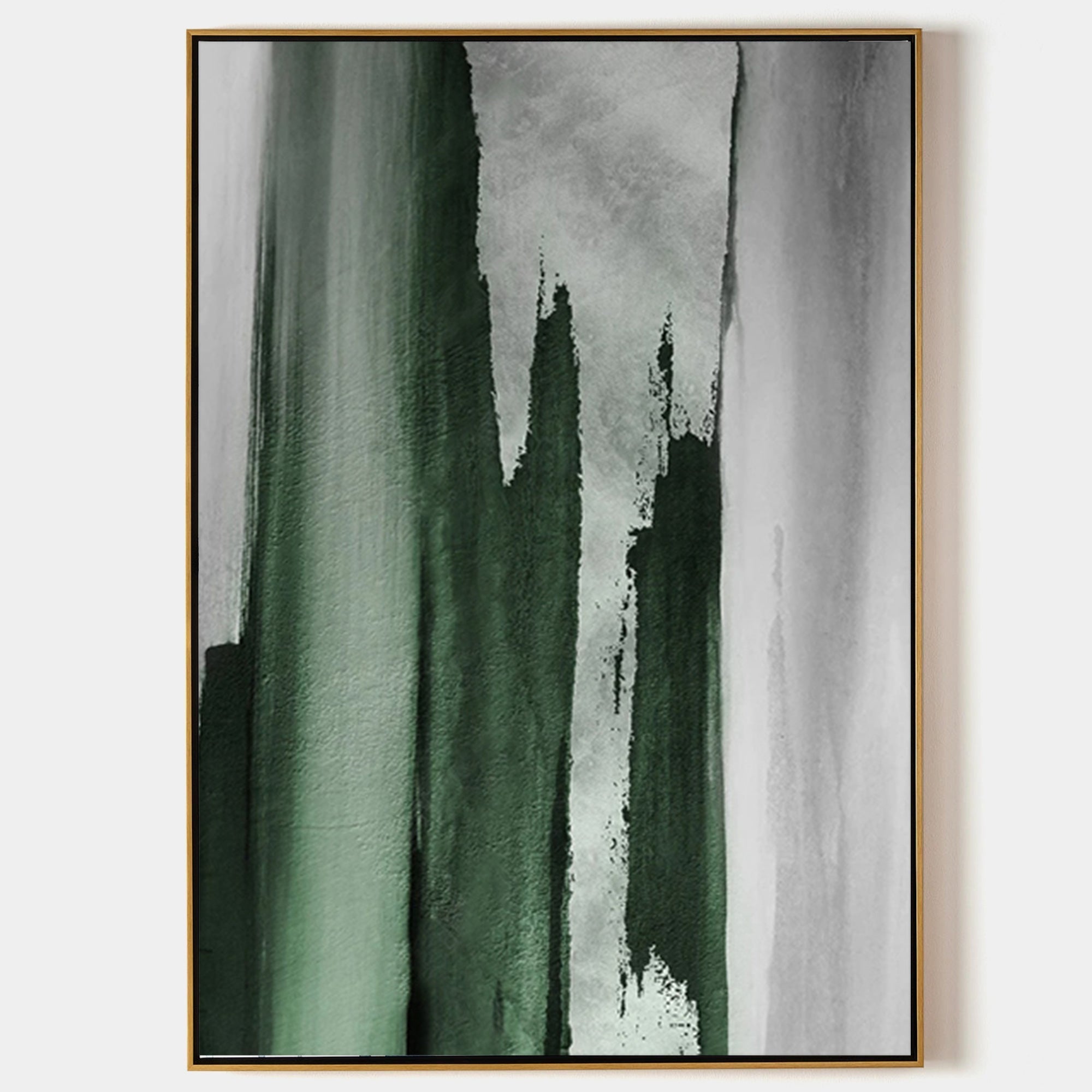 Green And Gold Abstract Painting ABAV132 - Neutralighting