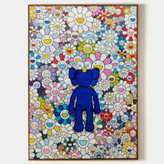 Wall Art Blue Kaws Murakami Flower - Neutralighting