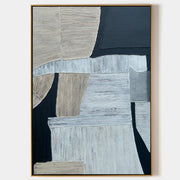 Black And Grey Abstract Painting ABAV209 - Neutralighting