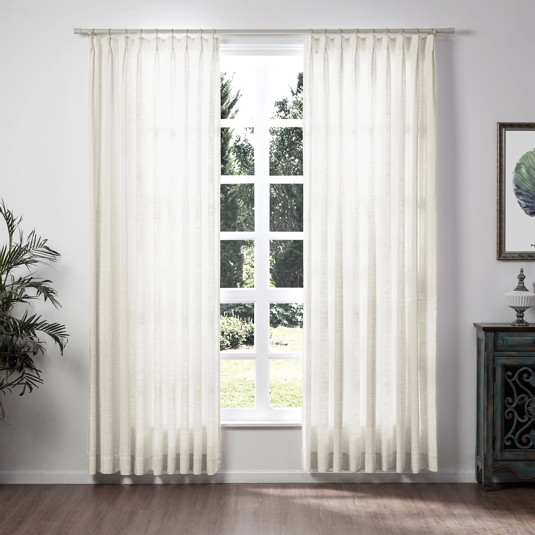 Lily Linen Curtains & Drapes Soft Top-Neutral Decor