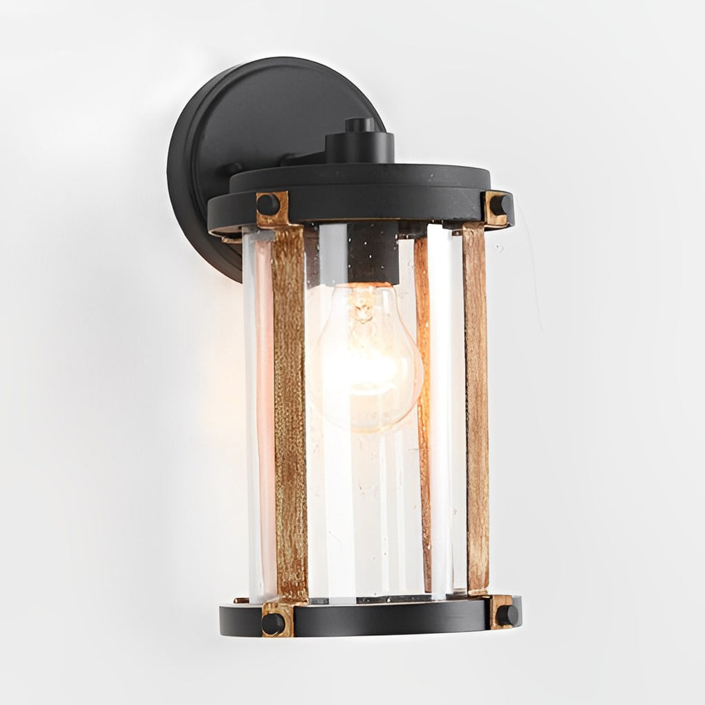 Ola Vintage Industrial Style Glass Outdoor Wall Sconces