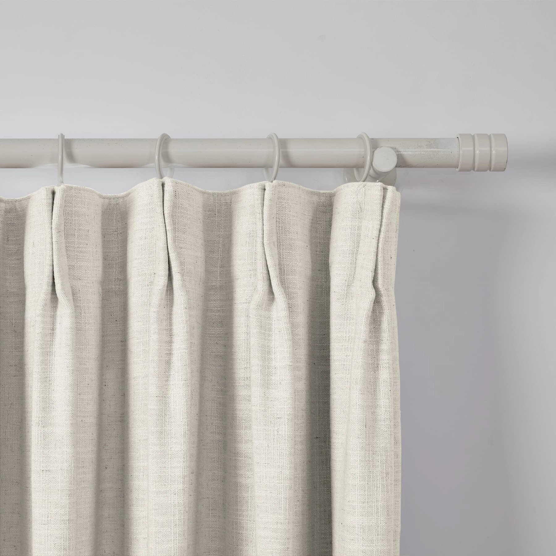 Lily Linen Curtains & Drapes Pleated-Neutral Decor