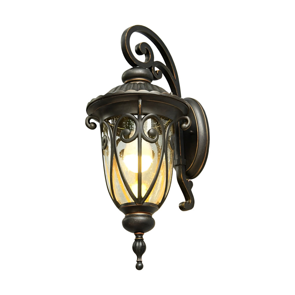 Edan Antique Seeded Glass Outdoor Wall Light