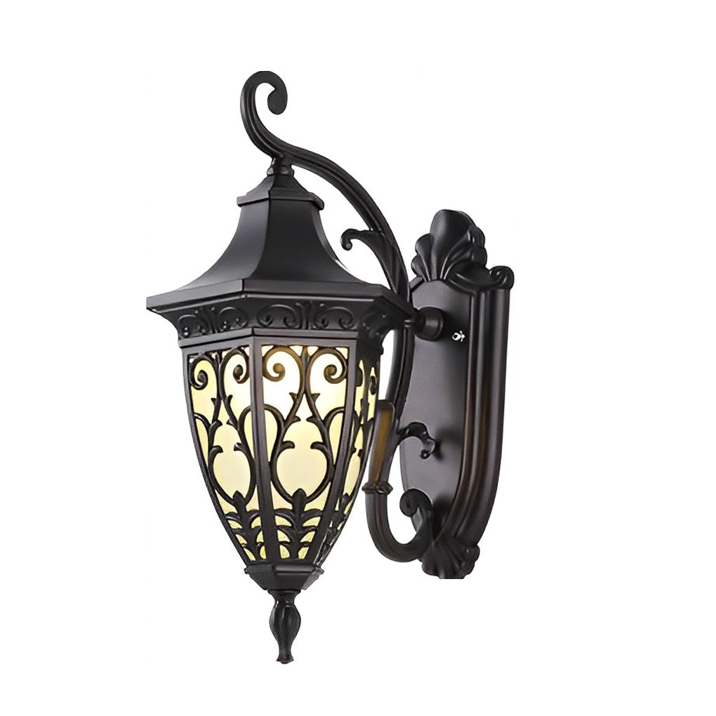 Melvina Vintage Flower American Outdoor Wall Lamp