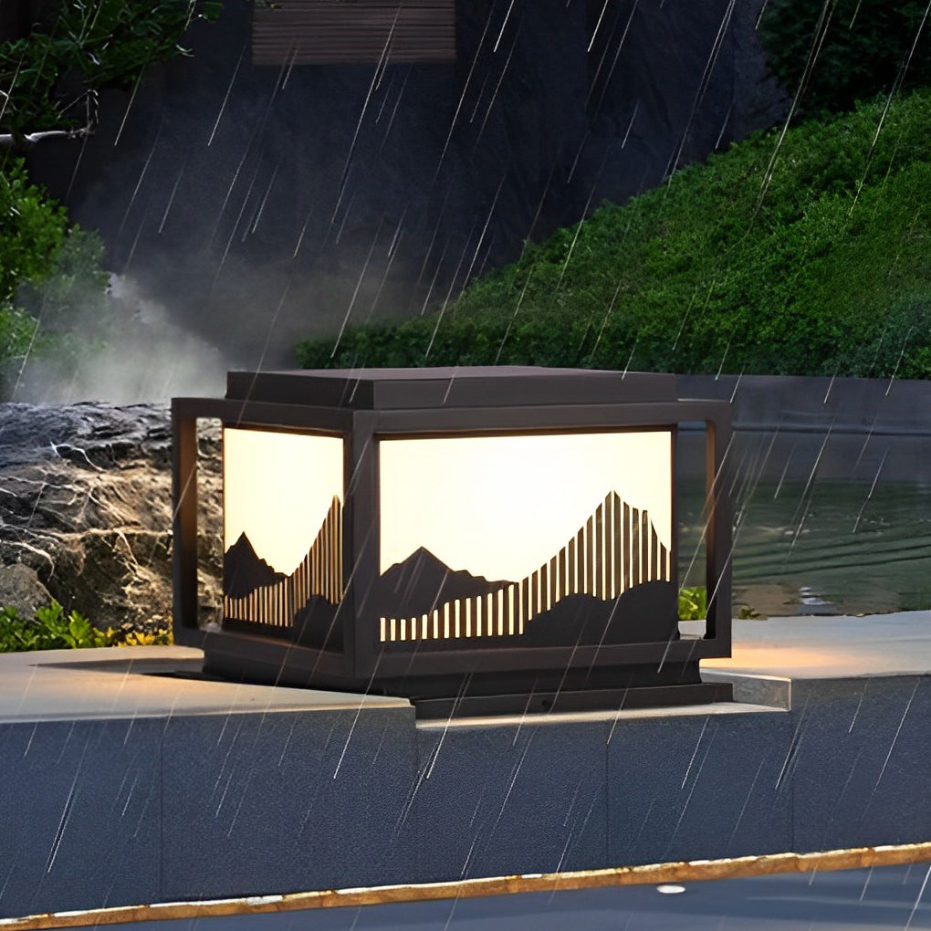 Archer Scenery Traditional Outdoor Post Caps Lights