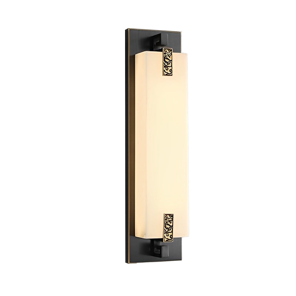 Frank LED Classic Retro Copper Marble Outdoor Wall Lights