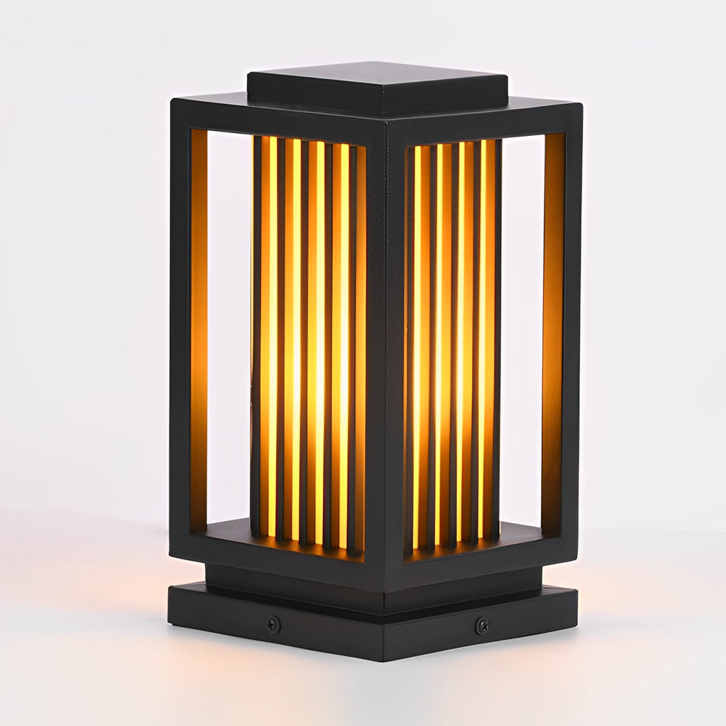 Faye Modern LED Cage Marble Outdoor Pathway Lawn Lights