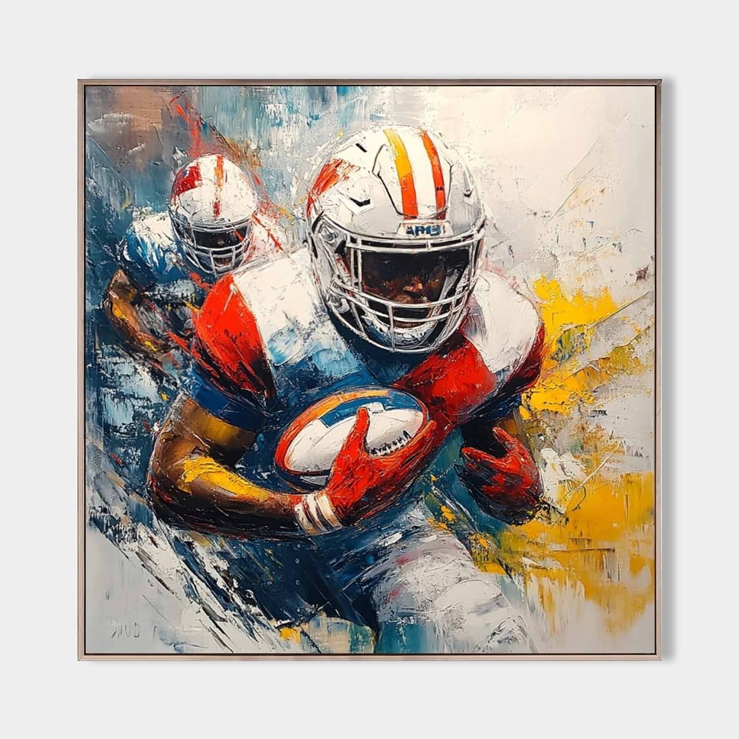 Wall Art Expressionist American Football Player - Neutralighting