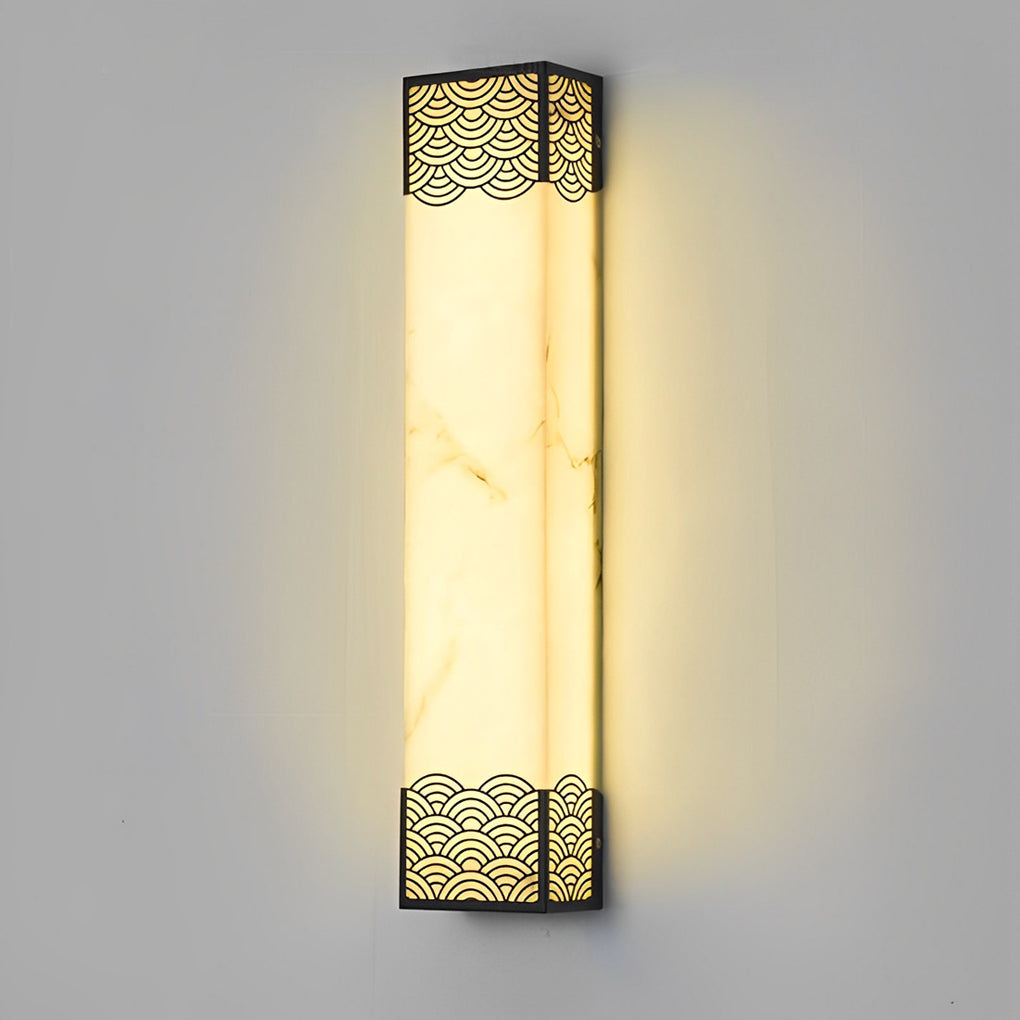 Ursula Rectangular LED Vintage Resin Outdoor Wall Lights