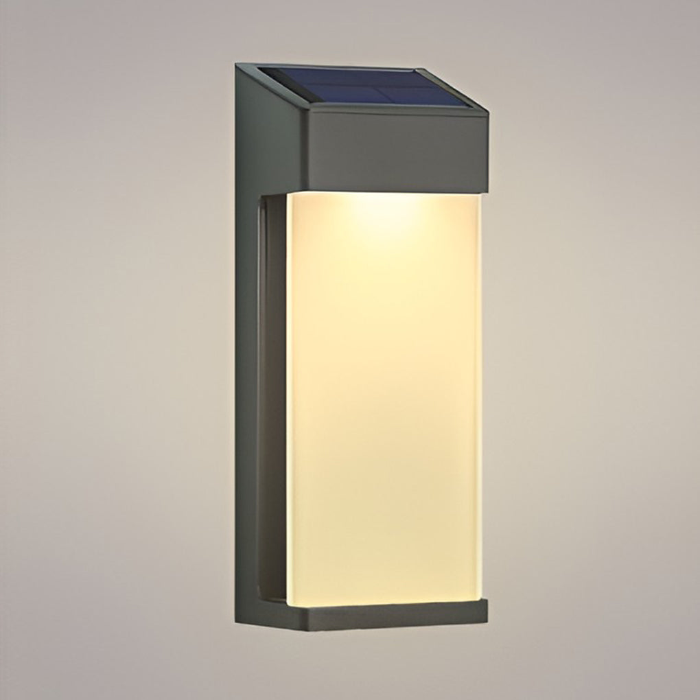 Laon Rectangular LED Light-controlled Outdoor Sconce Light