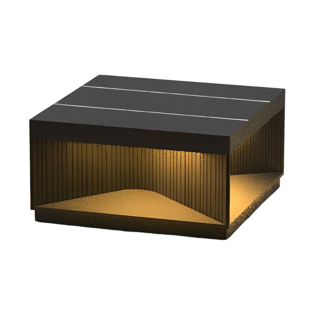 Zea Striped Decor Solar Fence Post Light