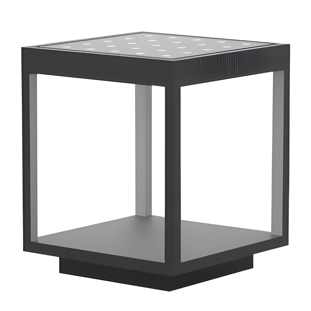 Diane Modern Frame Pier-Mounted Steel Outdoor Post Light