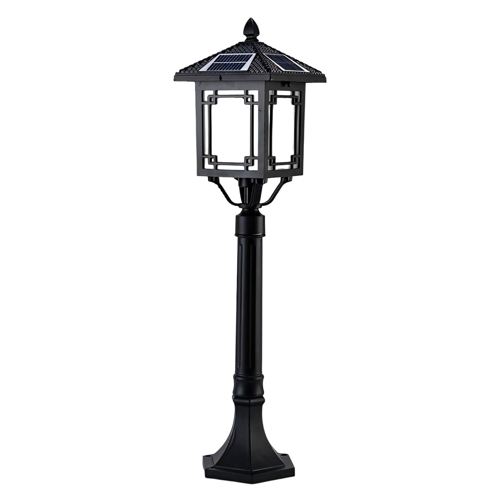 Leahn Ancient House Style LED Outdoor Post Lamp