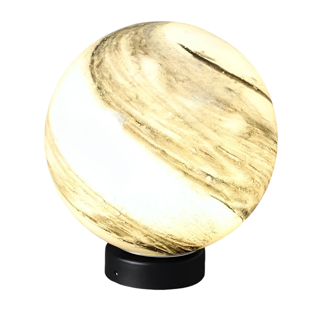 Martina Round Planets Design Glass Outdoor Fence Post Lights