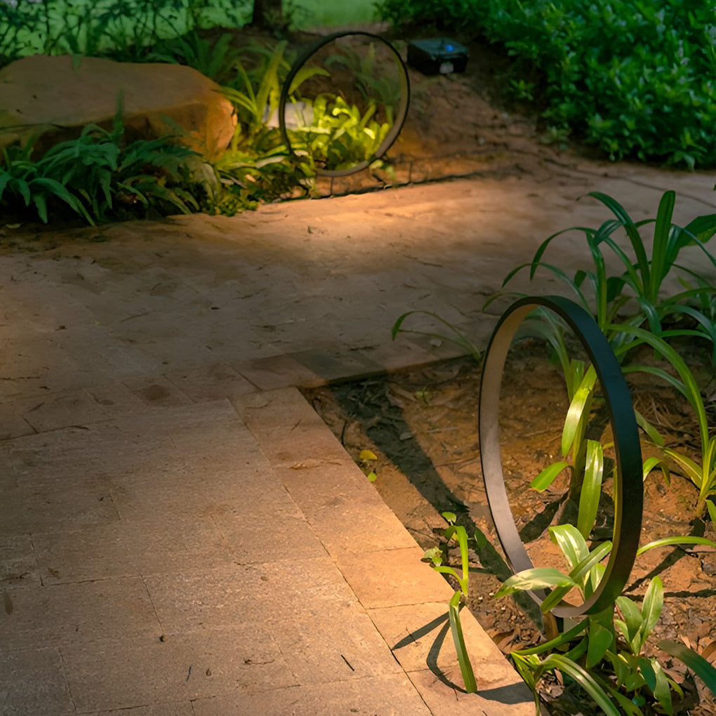 Floyd Elegant Circular Ring Outdoor Pathway Light