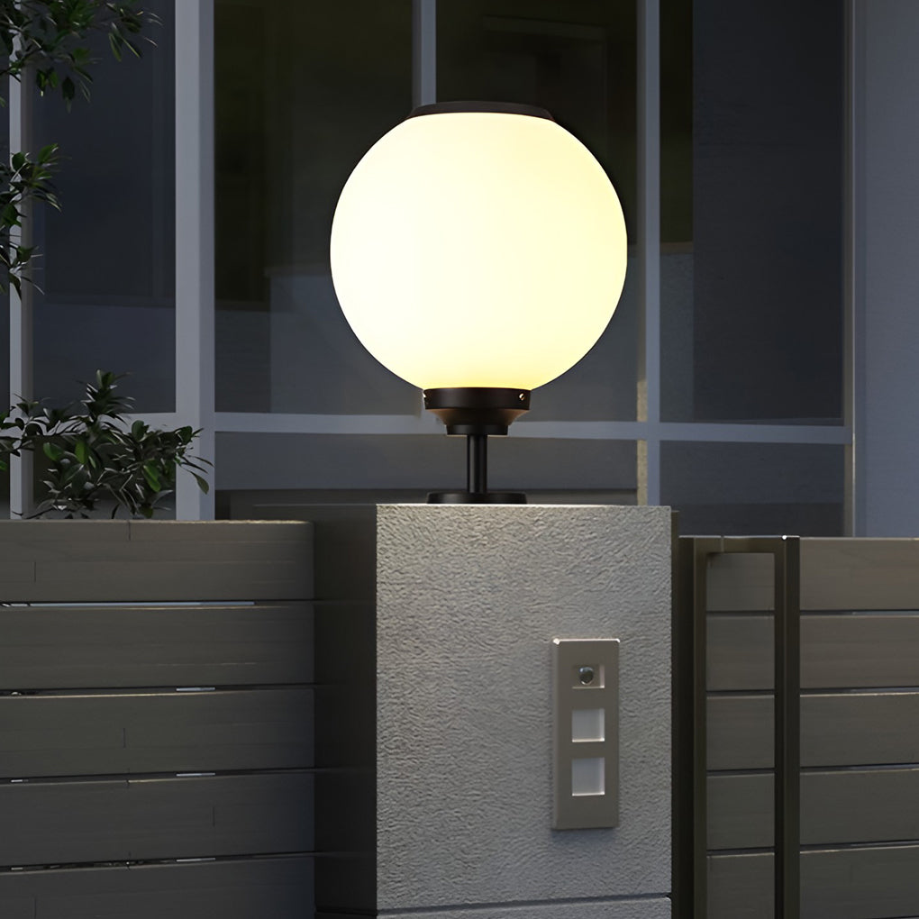 Hael Ball Three Step LED Outdoor Post Caps Pillar Light