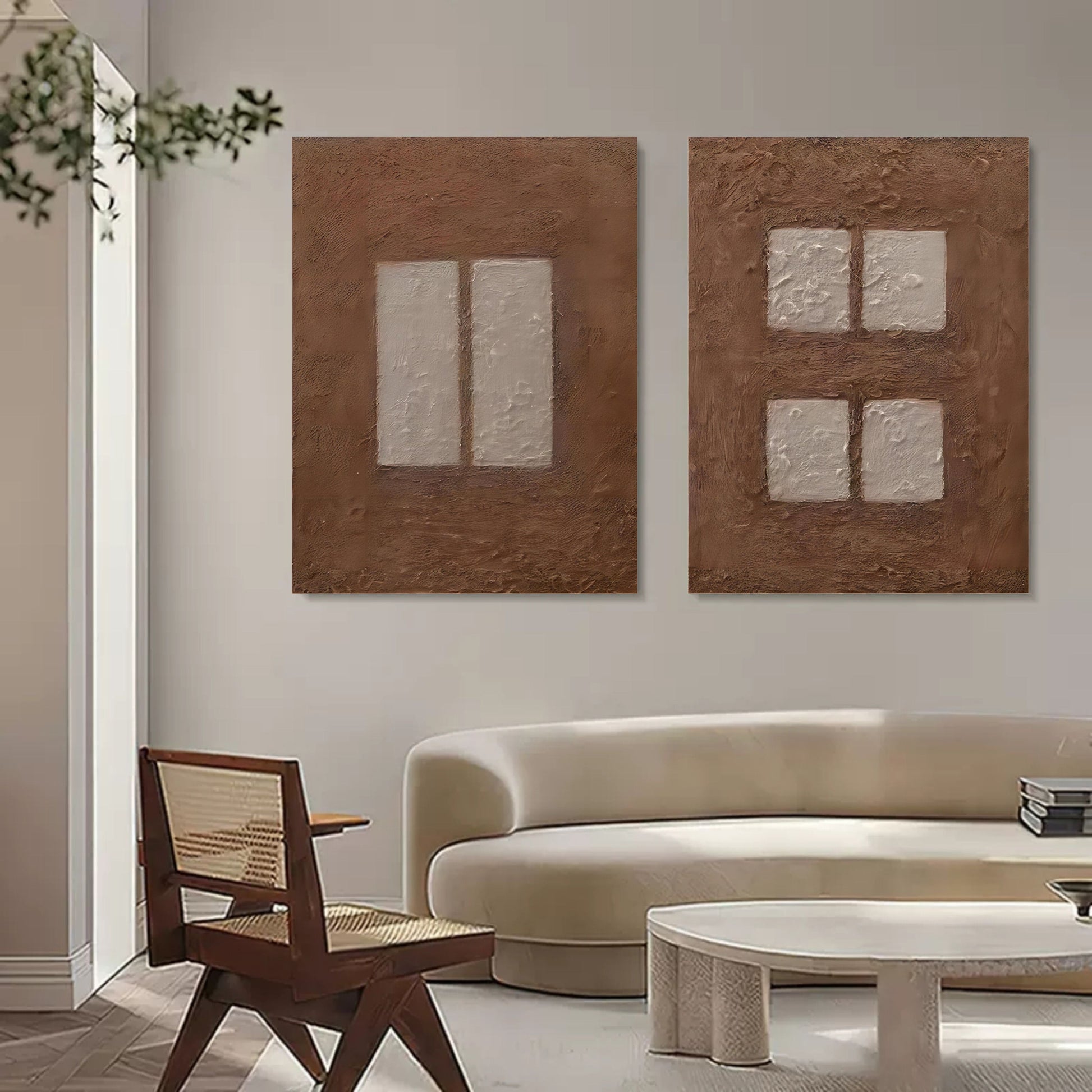 Abstract Painting Set Of 2 SP071 - Neutralighting