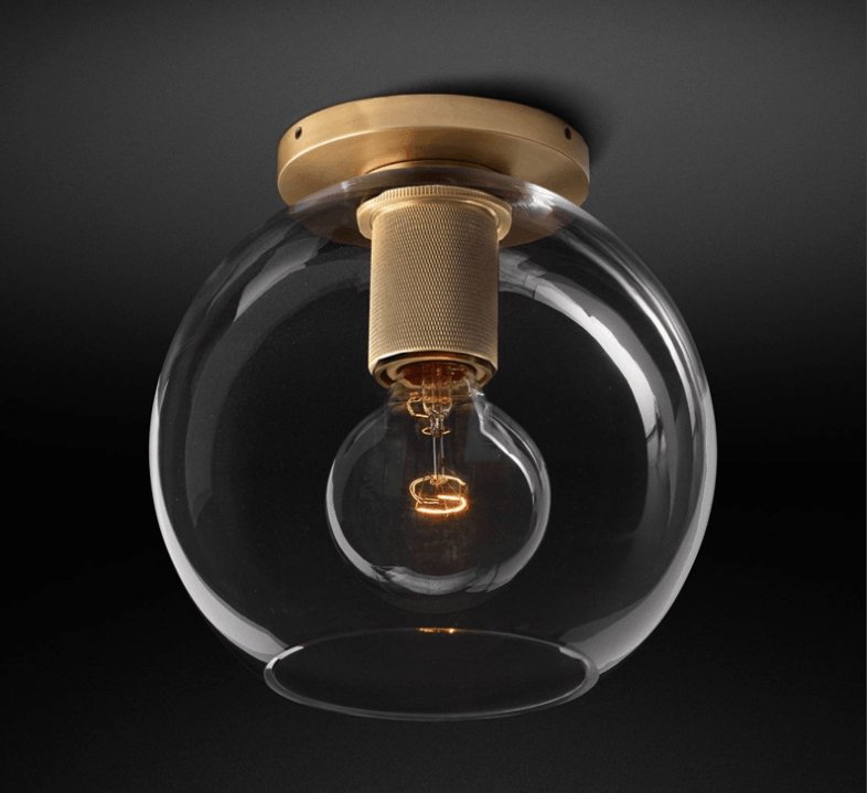 Elthyn Ceiling Lamp Cone Glass Brass Minimalist Industrial-Neutral Decor