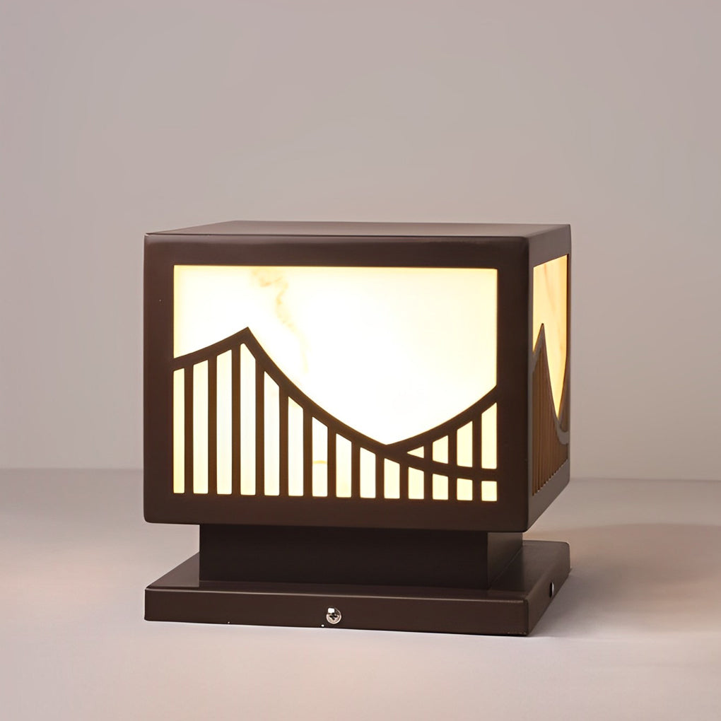 Frey Mountain Scenery Modern Steel Outdoor Post Lawn Lights