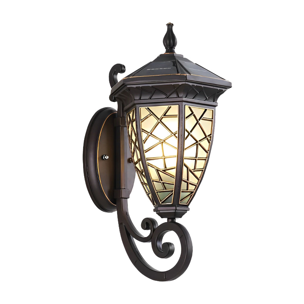 Bond Retro Pattern American Style Outdoor Wall Lamp