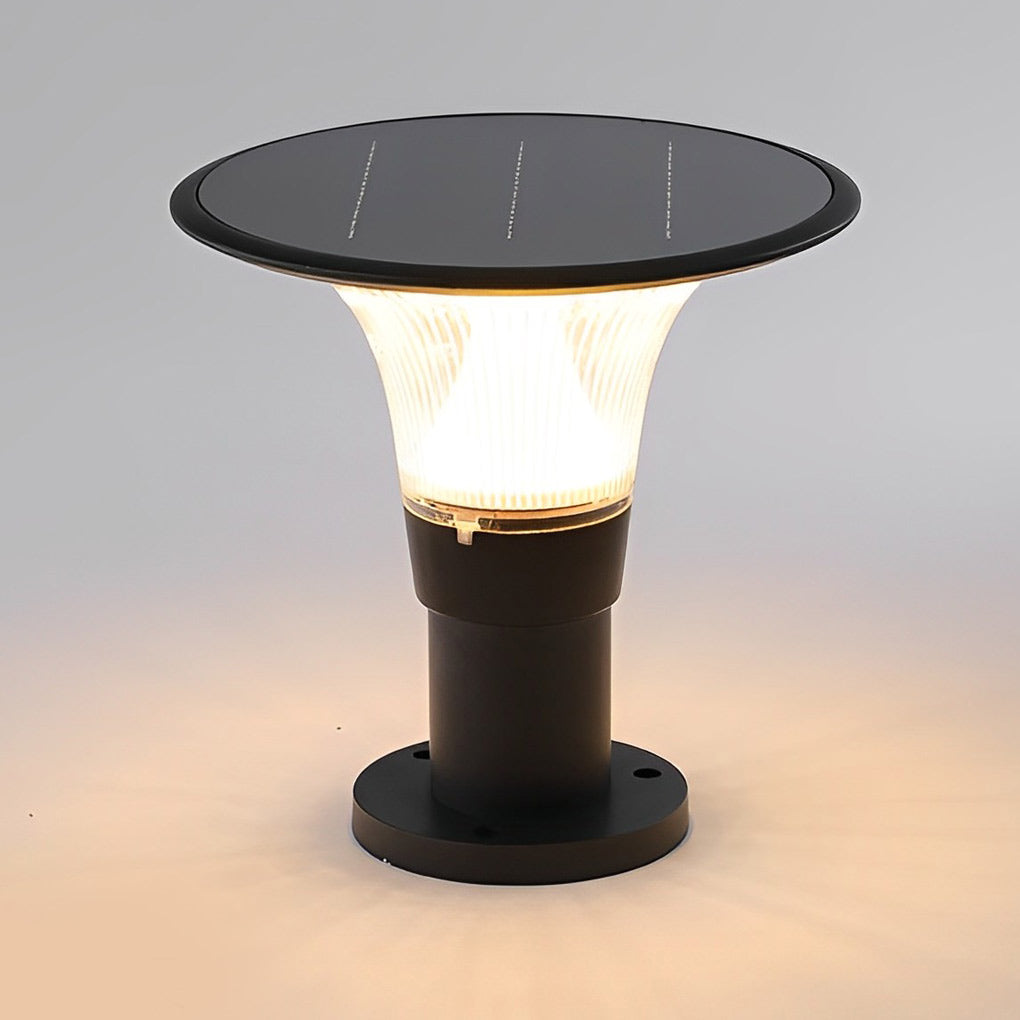 Juli Round LED Modern Outdoor Fence Post Pillar Lamp