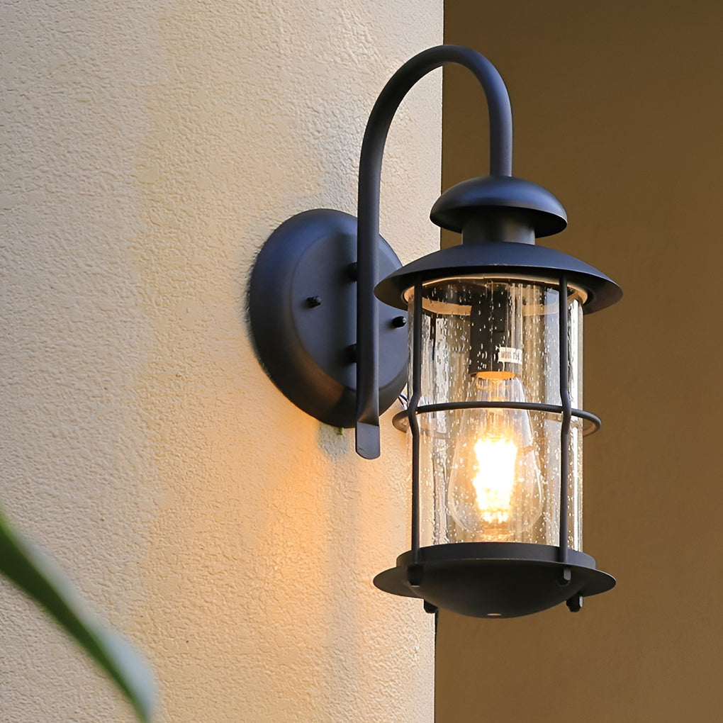 Healthy Creative LED Modern Glass Outdoor Wall Sconce Light