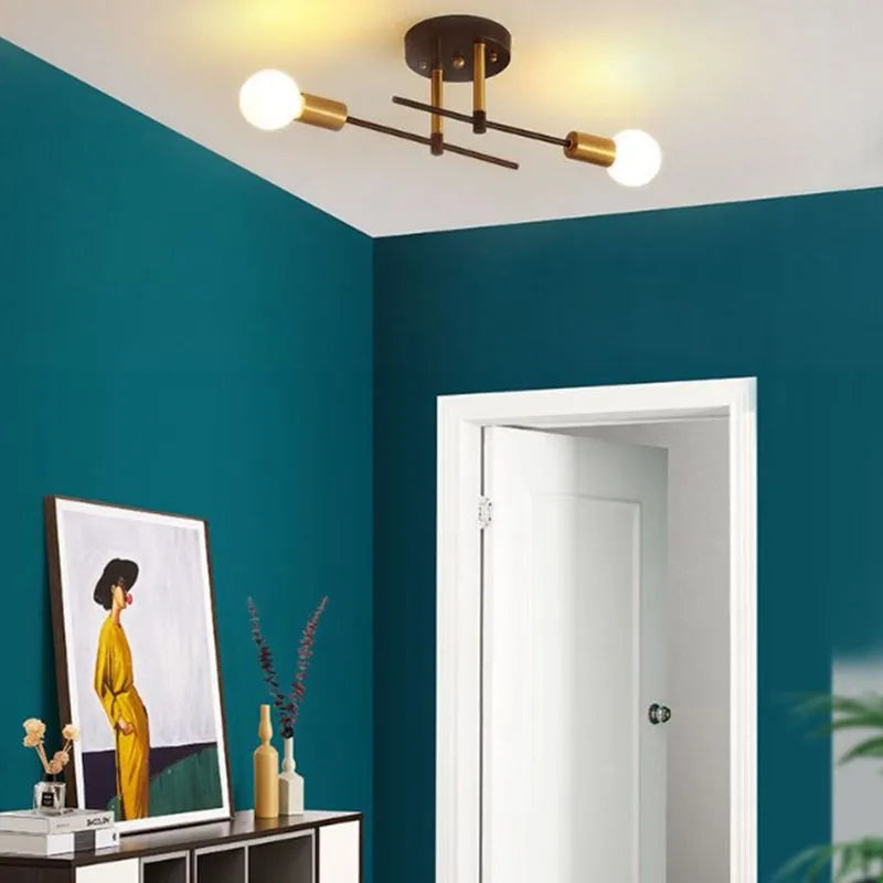 Valentina Flush Mount Ceiling Light Globe Modern, Metal/Glass - Neutral Decor