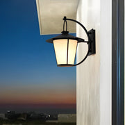 Lombard Vintage Opal Frosted Glass Outdoor Wall Light