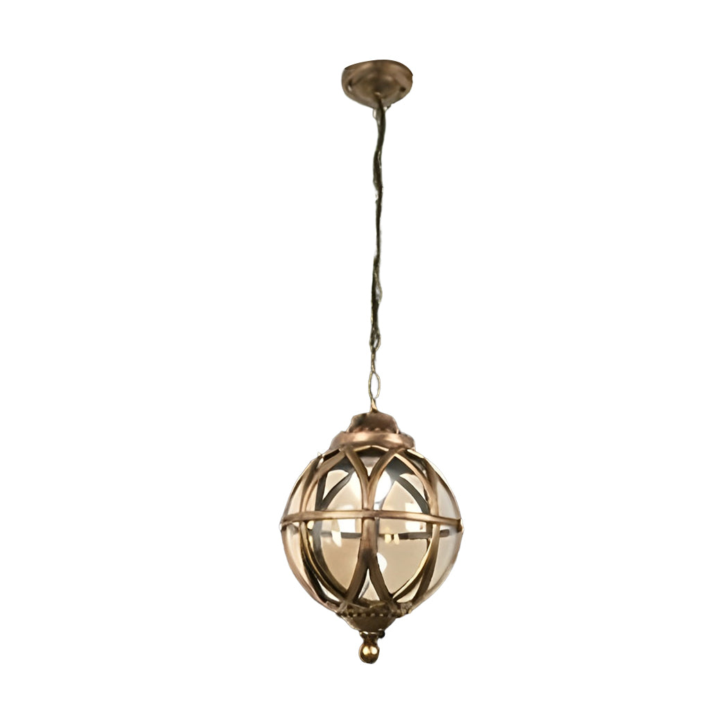 Beth Retro Ball Glass Outdoor Pendant Light